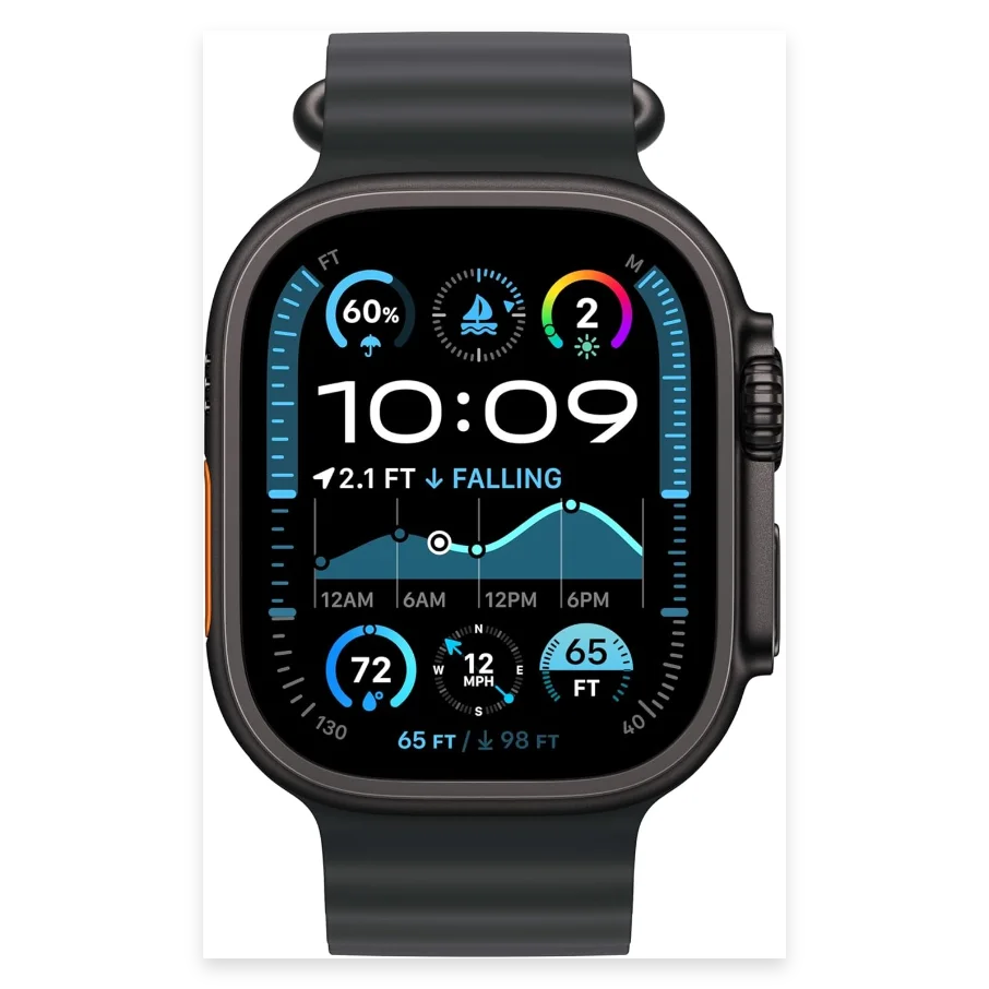 APPLE Watch Ultra 2 Cellular - 49 mm Black Titanium Case with Black Ocean Band thumbnail